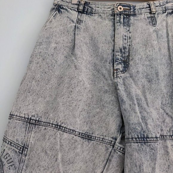 Vintage 80s Bugle Boys Tapered Jeans Acid Wash Denim Size 36L - Picture 7 of 11